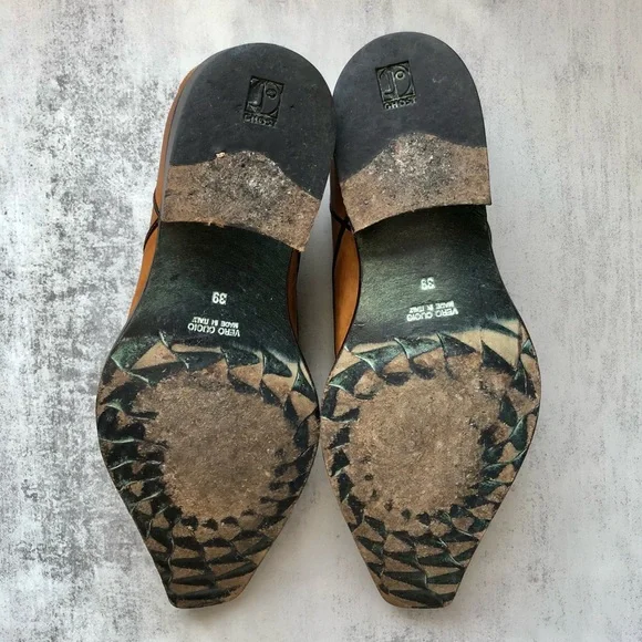 Jo Ghost Leather Square Toe Italian Loafers